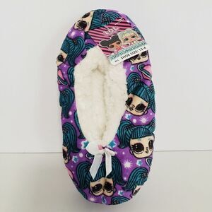 Girls' L.O.L. Surprise! Fuzzy Babba Slipper Socks Size M/L ( Shoe Size 13-4)/New